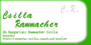 csilla rammacher business card